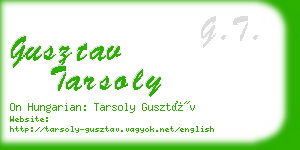 gusztav tarsoly business card